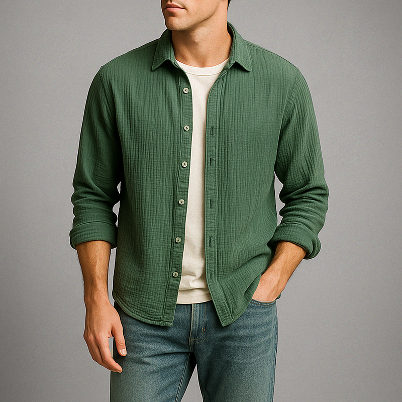 Monterra™ | Cotton Button-Up Shirt